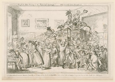 Eine Szene im London Museum Piccadilly von George Cruikshank